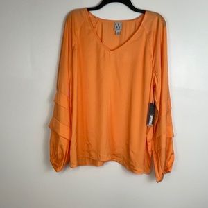 Worthington Orange Blouse - XXL